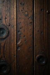 Dark brown wood, coarse texture, antique look, top view, wooden background, macro photo, dark texture