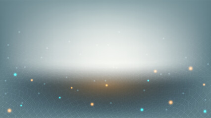Abstract futuristic hexagon background. Technology polygonal design with orange and blue light effects for presentation or banner.