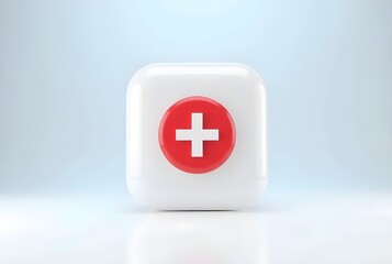 Obraz premium Red cross first aid kit medical health symbol