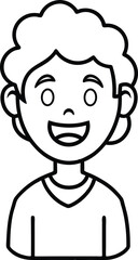 Avatar Icon Showing Joyful Expression.