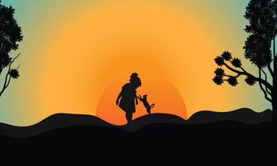 silhouette of a woman