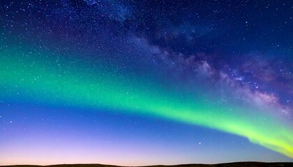 Majestic Aurora Borealis and Milky Way Galaxy Night Sky Photography