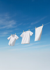 빨래, 옷, 티셔츠, 널다, 말리다, 세탁, 장마철, 빨랫줄, 나무집게, 빨래집게