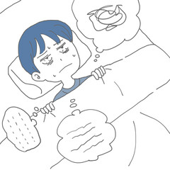 モヤモヤ考えすぎて寝付けない男性