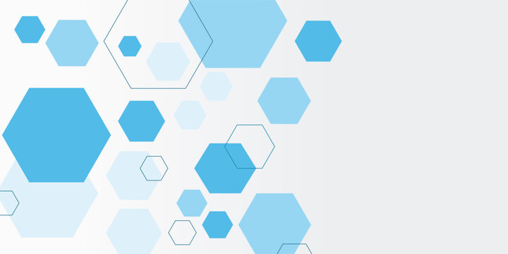 Abstract blue hexagon banner background. Eps10 vector
