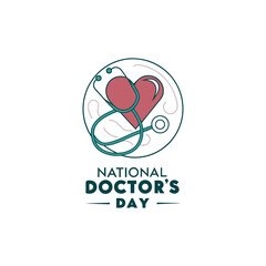 National Doctor's Day  logo design vector 