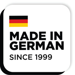 Made in Germany Label with German Flag Vector Badge Design