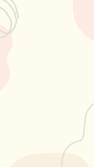 Beige iPhone wallpaper, cute memphis border background