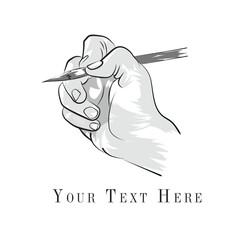 Writing with pen illustration.eps