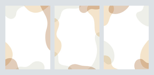 ブラウン系流体シェイプのフレーム