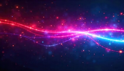 Obraz premium Dynamic studio shot of colorful highlight lights creating vibrant streaks and beams of light against a dark background Perfect for abstract, energy, and technology projects , dynamic light, colorful