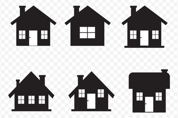 House icon set. Home icon vector, Real estate house icon. vector illustration on Transparent Background. EPS 10.