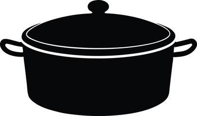  a cooking pot silhouette vector.