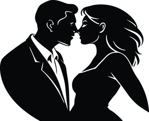 silhouette of a couple