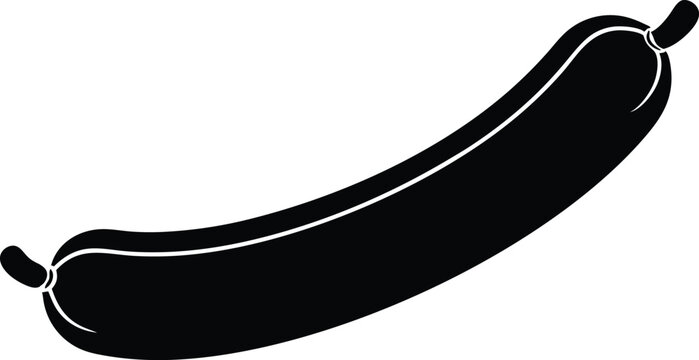 black zucchini silhouette on white background clip art preview