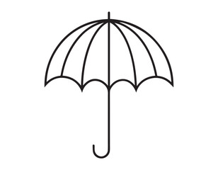 Elegant Umbrella Line Art Simple, Clean Vector Illustration