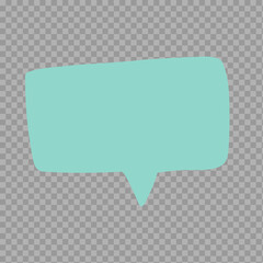 Blank Speech Bubble – Rounded Comic Style on Transparent Background

