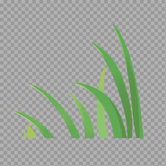 Cartoon Green Grass Illustration – Transparent Background

