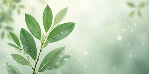 Obraz premium Green houseplants on green background. Botanical. Nature. Healing. Decoration.