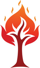 vector illustration of a fiery dragon