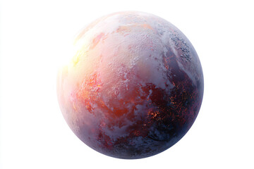 a close up of a planet with a sky background