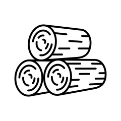 Lineart Icon wood for farm and agriculture themes