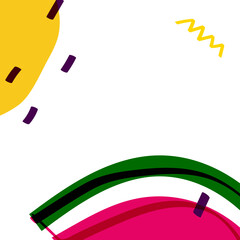 Tropical watermelon fruit frame design element