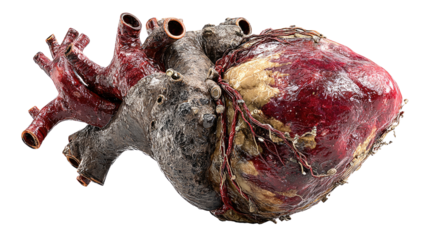 Anatomical Heart: Detailed study of a human heart, a symbol of life, love, and emotion, in this evocative and realistic image.