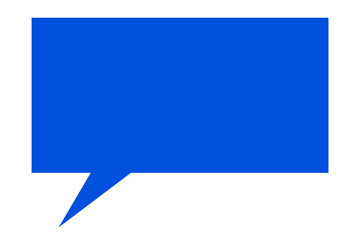 Blue speech bubble png sticker, business element graphic, transparent background