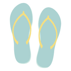 Png blue sandals illustration sticker, transparent background