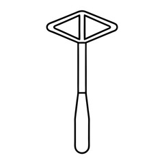Neurological Reflex Hammer Outline Icon for Medical and Healthcare Concepts