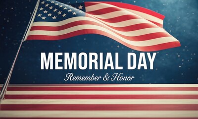 American flag memorial day remember and honor patriotism