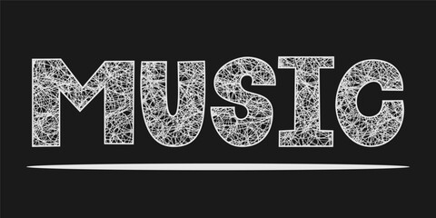 typography MUSIC word art illustration,  text effect style, eps file format