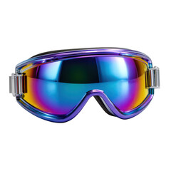 3d realistic rainbow goggles isolated on transparent background