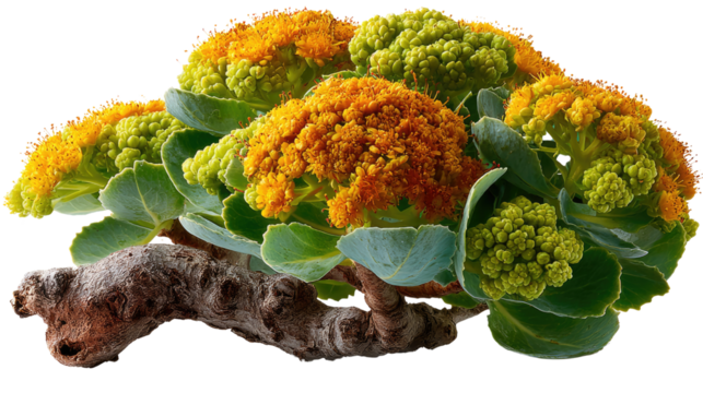 Autumn Cauliflower: A vibrant image of fresh, colorful cauliflower florets, artistically arranged to evoke a sense of autumn beauty and culinary delight.