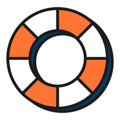 Life buoy png sticker, funky summer design, transparent background