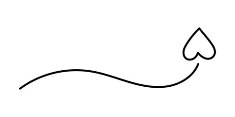 PNG Heart arrow line art on transparent background