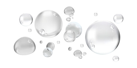 PNG Transparent bubbles floating gracefully on transparent background