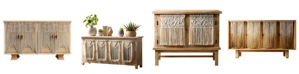 Rustic wood furniture and decor with plants