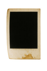 Blank retro instant photo print for your picture isolated PNG with Transparent Background