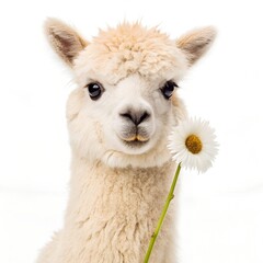 Alpaca with Flower