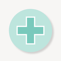 Obraz premium Health cross icon vector