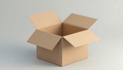 Open cardboard box container package delivery carton storage moving