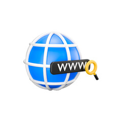 Globe with Magnifying Glass