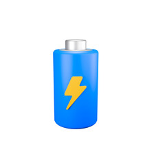 Blue Battery with Lightning