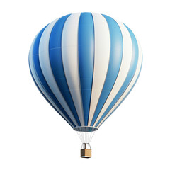 Fototapeta premium Blue and white striped hot air balloon