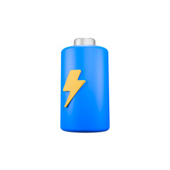 Blue Battery with Lightning