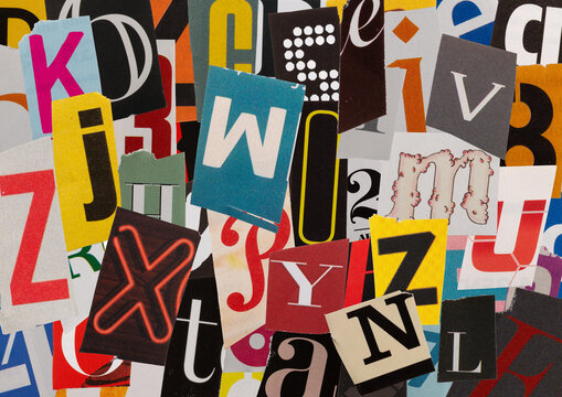 Ransom cut out letters background image