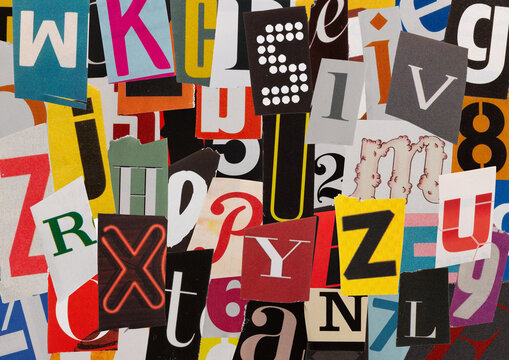 Ransom cut out letters background image