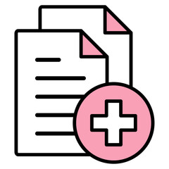 イラストアイコン素材：医療ファイル	
